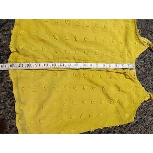 Unbranded Yellow Swiss Dot Button Down Cami Tank Top Women Medium